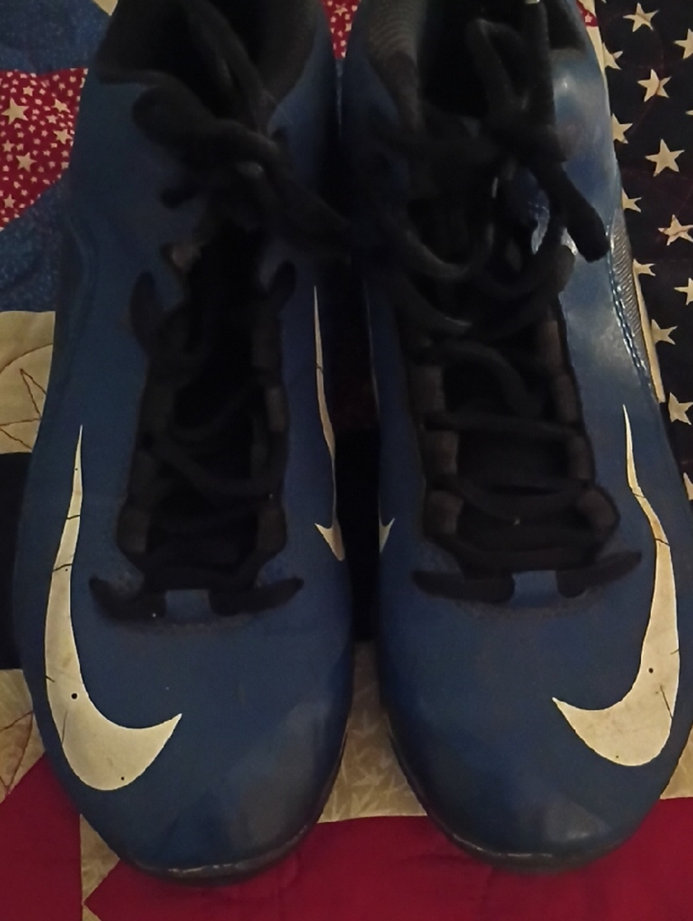 Nike Boys Blue Sneakers with White Swoosh